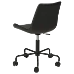 Hype Office Chair Vintage Black Art Leather With Black Base With Wheels 700770555 05 Back Angle