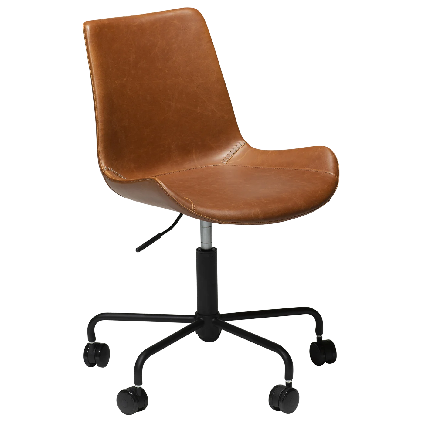 Hype Office Chair Vintage Light Brown Art Leather With Black Base With Wheels 700770500 01 Main