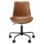 Hype Office Chair Vintage Light Brown Art Leather With Black Base With Wheels 700770500 02 Front