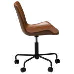 Hype Office Chair Vintage Light Brown Art Leather With Black Base With Wheels 700770500 03 Profile