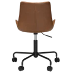 Hype Office Chair Vintage Light Brown Art Leather With Black Base With Wheels 700770500 04 Back