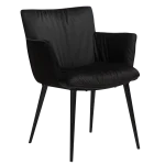 Join Armchair Meteorite Black Velvet With Black Conical Metal Legs 100675100 01 Main