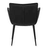 Join Armchair Meteorite Black Velvet With Black Conical Metal Legs 100675100 04 Back