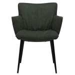 Join Armchair Sage Green Fabric With Black Conical Metal Legs 100675150 02 Front