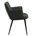 Join Armchair Sage Green Fabric With Black Conical Metal Legs 100675150 03 Profile