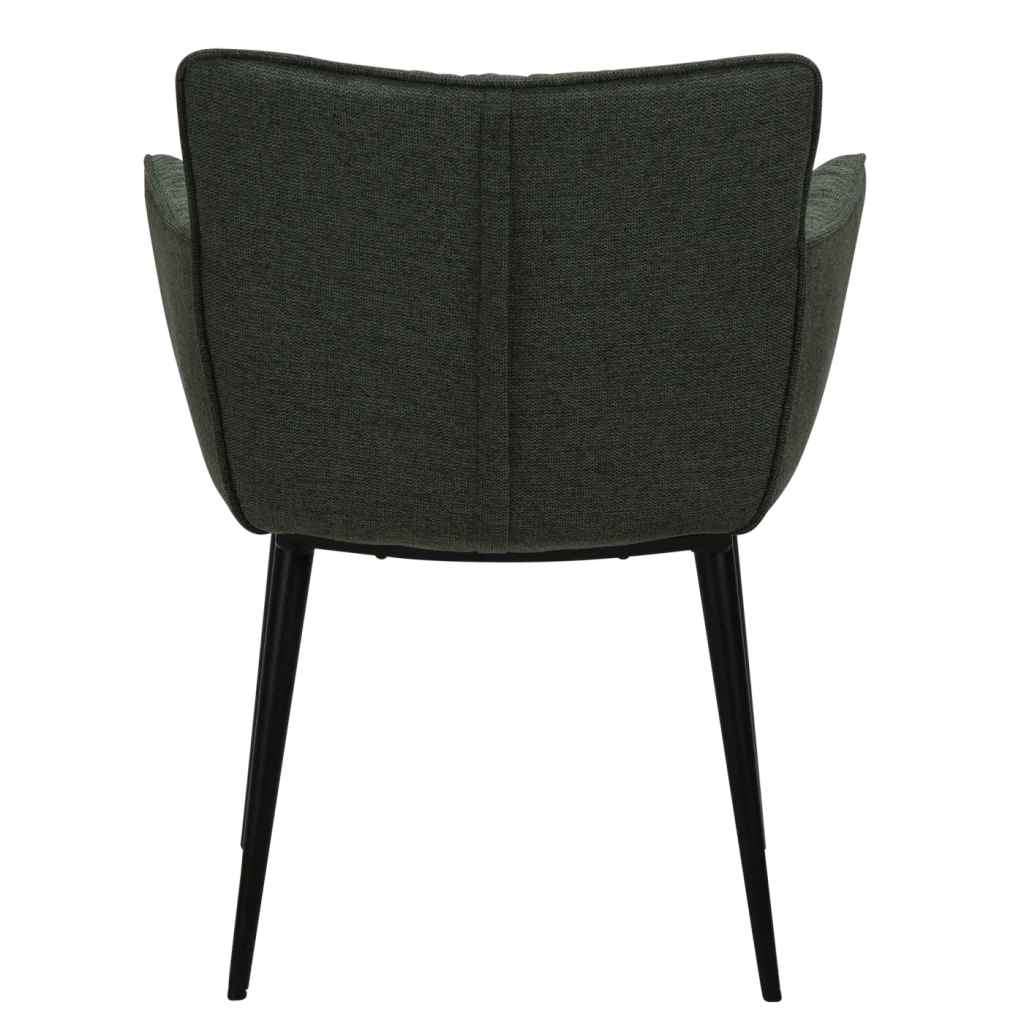 Join Armchair Sage Green Fabric With Black Conical Metal Legs 100675150 04 Back