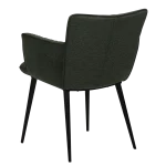Join Armchair Sage Green Fabric With Black Conical Metal Legs 100675150 05 Back Angle