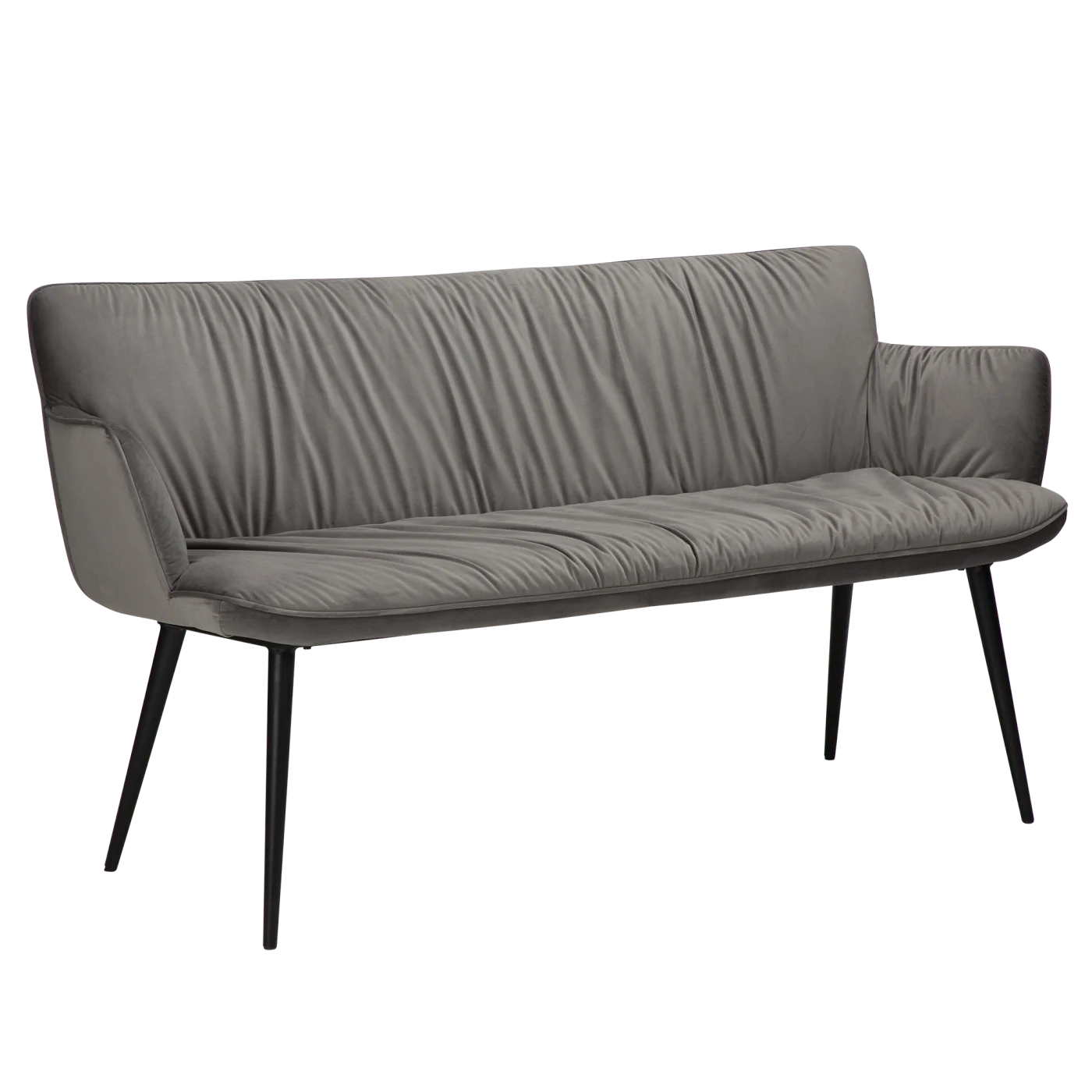 Join Bench Alu Velvet With Black Conical Metal Legs 700680110 01 Main