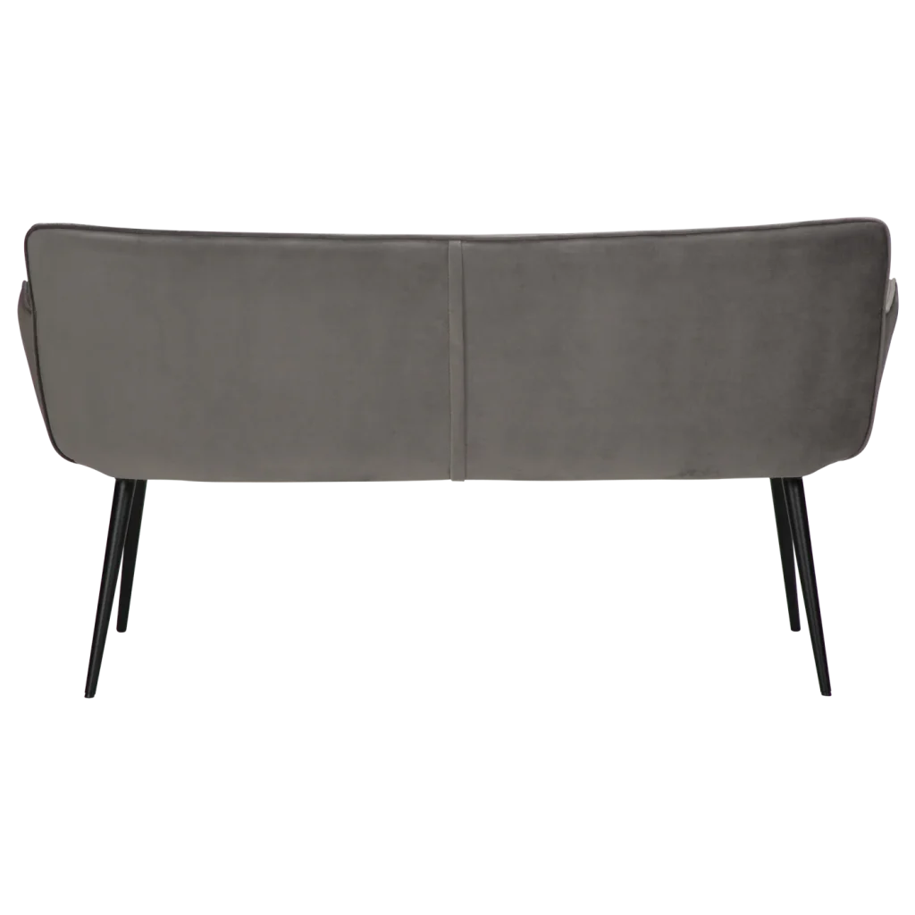 Join Bench Alu Velvet With Black Conical Metal Legs 700680110 04 Back