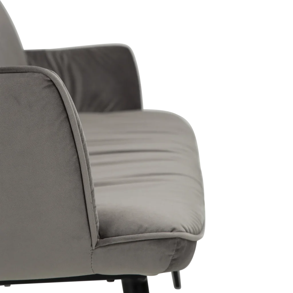 Join Bench Alu Velvet With Black Conical Metal Legs 700680110 08 Detail3