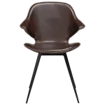 Karma Chair Vintage Cocoa Art Leather With Black Metal Legs 100375310 02 Front