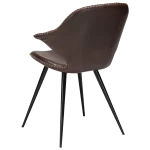 Karma Chair Vintage Cocoa Art Leather With Black Metal Legs 100375310 05 Back Angle