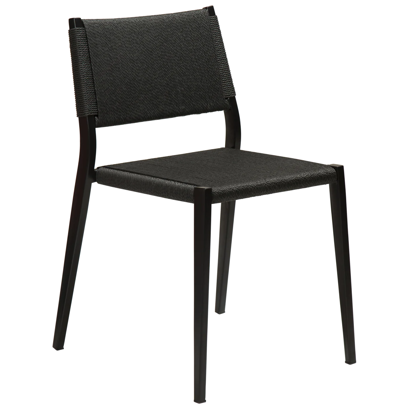 Loop Chair Black Paper Cord With Black Metal Legs 100500700 01 Main