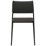 Loop Chair Black Paper Cord With Black Metal Legs 100500700 02 Front