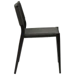 Loop Chair Black Paper Cord With Black Metal Legs 100500700 03 Profile