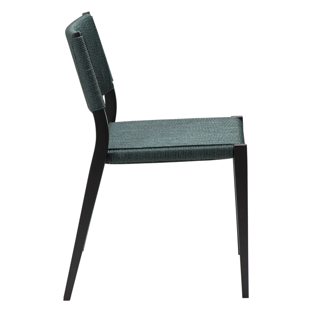 Loop Chair Green Gables Paper Cord With Black Metal Legs 100500712 03 Profile