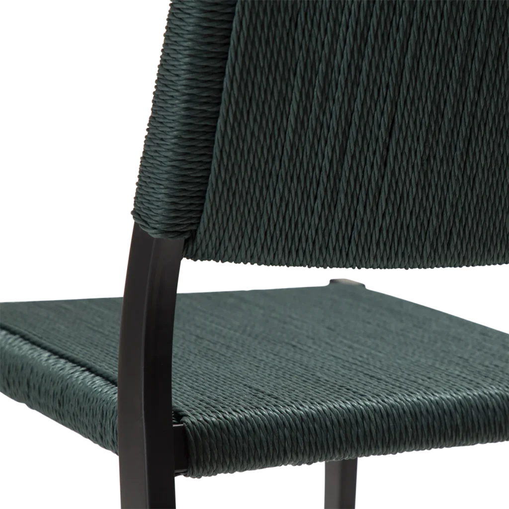 Loop Chair Green Gables Paper Cord With Black Metal Legs 100500712 06 Detail1