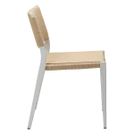 Loop Chair Natural Paper Cord With White Metal Legs 100500710 03 Profile