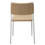 Loop Chair Natural Paper Cord With White Metal Legs 100500710 04 Back