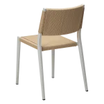 Loop Chair Natural Paper Cord With White Metal Legs 100500710 05 Back Angle