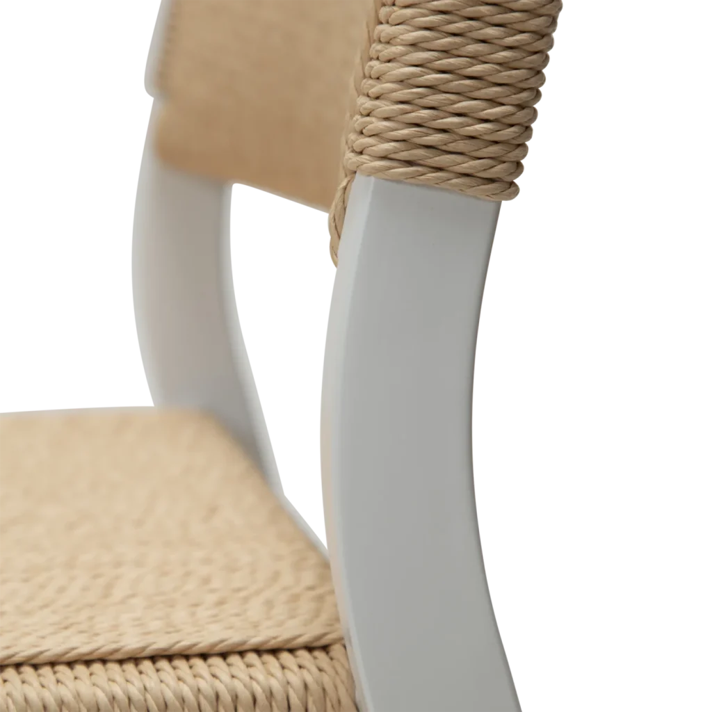 Loop Chair Natural Paper Cord With White Metal Legs 100500710 06 Detail1