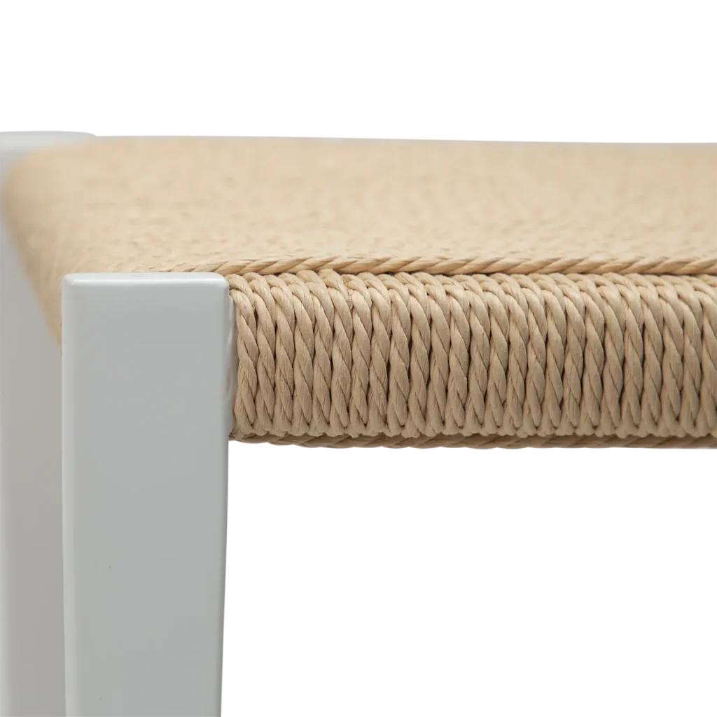 Loop Chair Natural Paper Cord With White Metal Legs 100500710 07 Detail2
