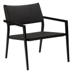 Loop Lounge Chair Black Paper Cord With Black Metal Legs 700500700 01 Main