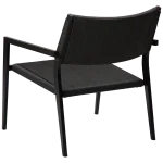 Loop Lounge Chair Black Paper Cord With Black Metal Legs 700500700 05 Back Angle