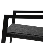 Loop Lounge Chair Black Paper Cord With Black Metal Legs 700500700 06 Detail1