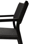 Loop Lounge Chair Black Paper Cord With Black Metal Legs 700500700 07 Detail2
