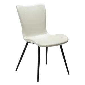 Medusa Chair Bone White Art Leather With Black Metal Legs 100600911 01 Main