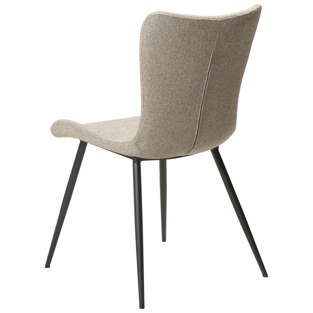 Medusa Chair Pebble Earth Boucle Fabric With Black Metal Legs 100600907 05 Back Angle