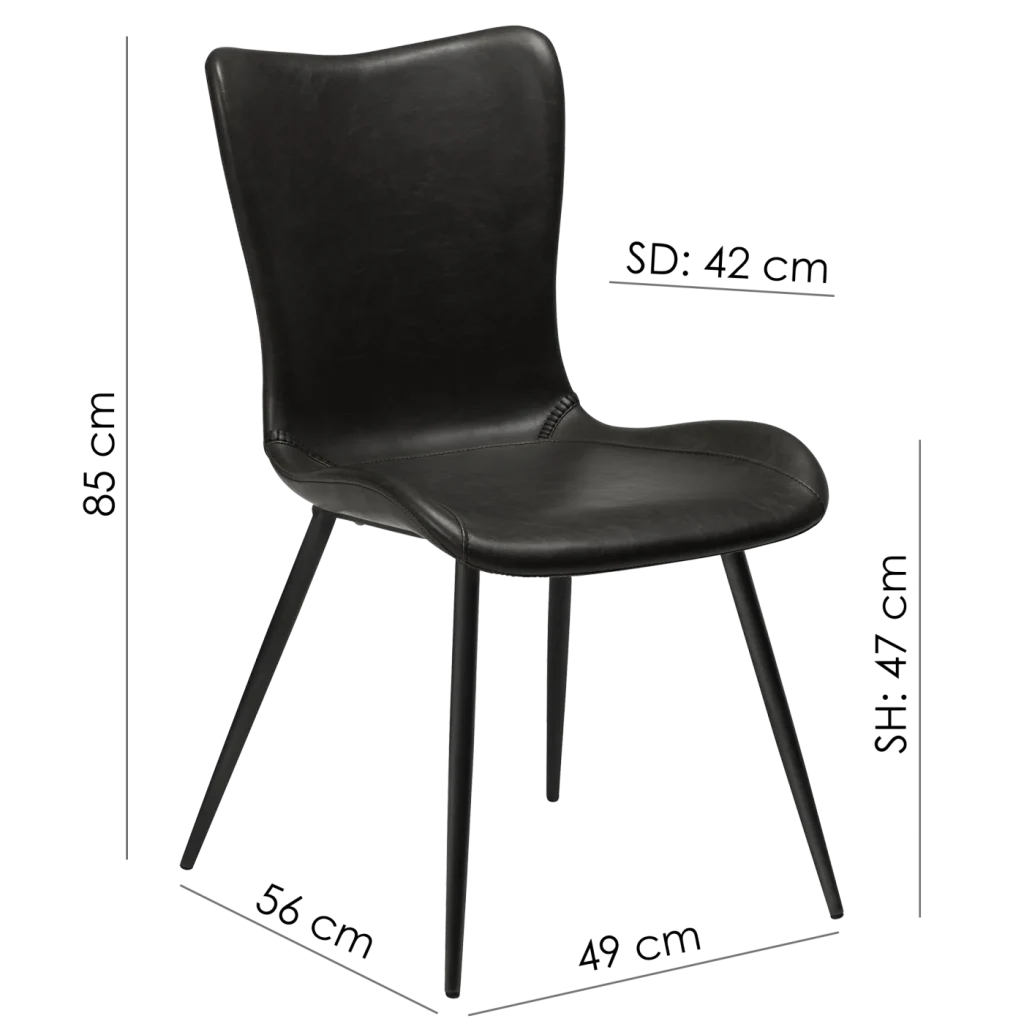 Medusa Chair Pebble Earth Boucle Fabric With Black Metal Legs 100600907 15 Measurements