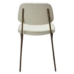 MENTA CHAIR Bone White Boucle Fabric W. Antique Brass Metal Legs 100325101 04 Back