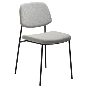 MENTA CHAIR Cashmere Bouclé Fabric W. Black Metal Legs 100325100 01 Main