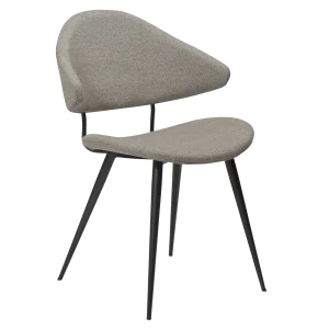 NAPOLEON CHAIR Pebble Earth Bouclé Fabric W. Black Metal Legs 100204106 01 Main