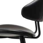 Napoleon Counter Stool Vintage Black Art Leather With Black Metal Legs 300204100 06 Detail1
