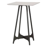 OOID BAR TABLE LEGS Antique Pewter 400100202 01 Main