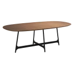 OOID OVAL TABLE TOP Walnut Veneer 400900107 01 Main