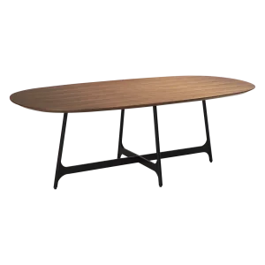 OOID OVAL TABLE TOP Walnut Veneer 400900107 01 Main