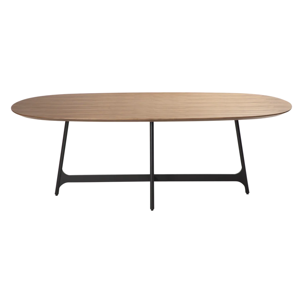 OOID OVAL TABLE TOP Walnut Veneer 400900107 02 Front