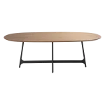 OOID OVAL TABLE TOP Walnut Veneer 400900107 02 Front