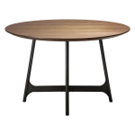 OOID ROUND TABLE LEGS Antique Pewter 400900116 05 Walnut Table Top