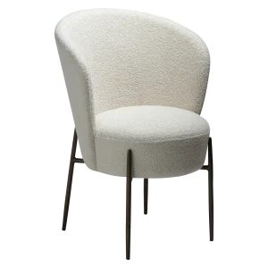 ORBIT CHAIR Dove Rpes Boucle Fabric W. Antique Brass Metal Legs 100207113 01 Main