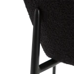 ORBIT COUNTER STOOL Obsidian Black RPES Boucle Fabric W. Black Metal Legs 300207118 09 Detail4