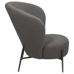 ORBIT LOUNGE CHAIR Stone RPES Bouclé Fabric W. Antique Pewter Metal Legs 700207007 03 Profile