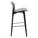 PARAGON BAR STOOL Pebble Earth Bouclé Fabric W. Black Stained Ash Legs 200201106 03 Profile