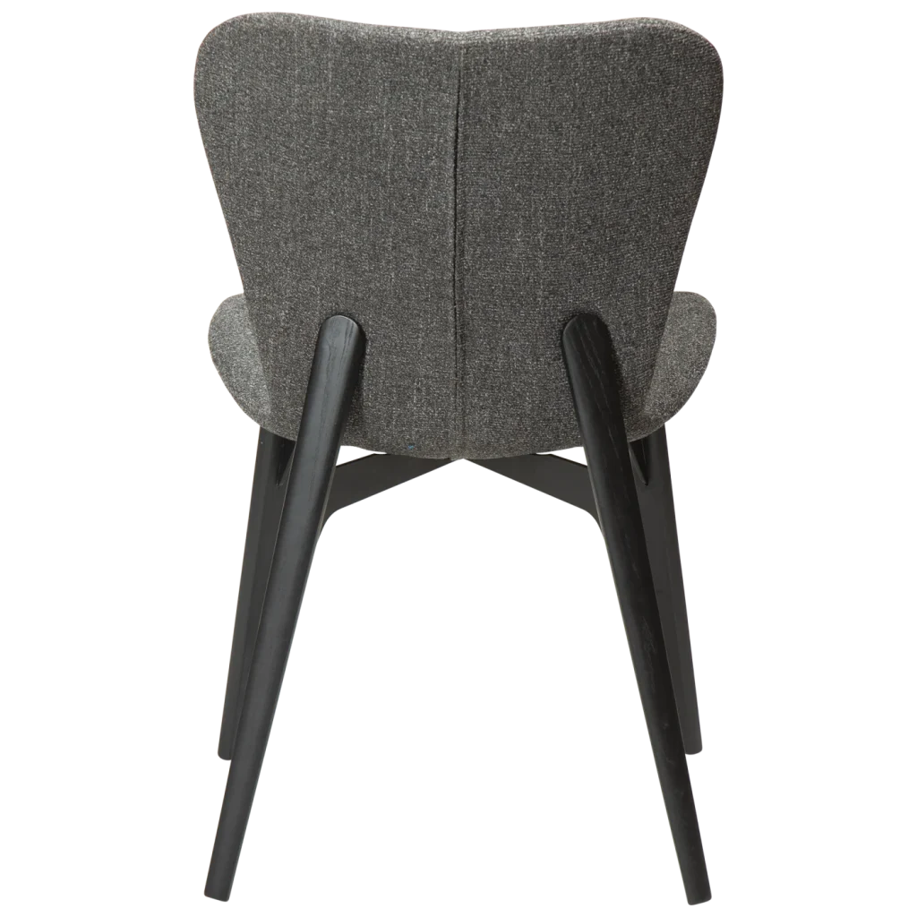 Paragon Chair Pebble Grey Boucle Fabric With Black Stained Ash Legs 100201102 04 Back