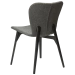 Paragon Chair Pebble Grey Boucle Fabric With Black Stained Ash Legs 100201102 05 Back Angle