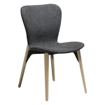 PARAGON CHAIR Raven Black Boucle Fabric W. Whitewashed Oak Legs 100201205 01 Main